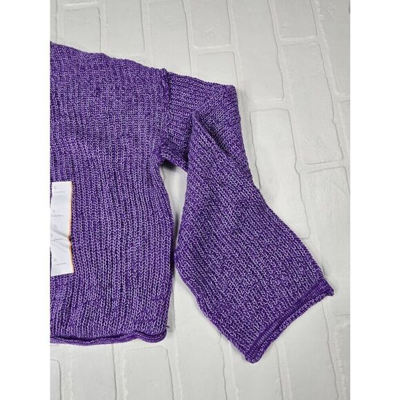 Wild Fable Purple Mock Collared Cropped Sweater Small - Picture 2 of 3